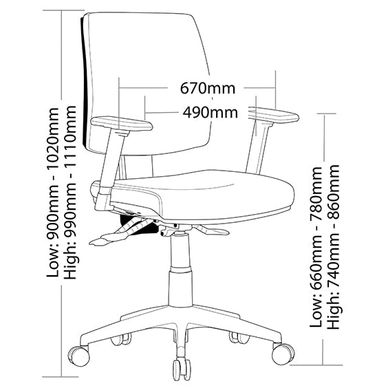 Click Ergonomic Office Chair with Arms