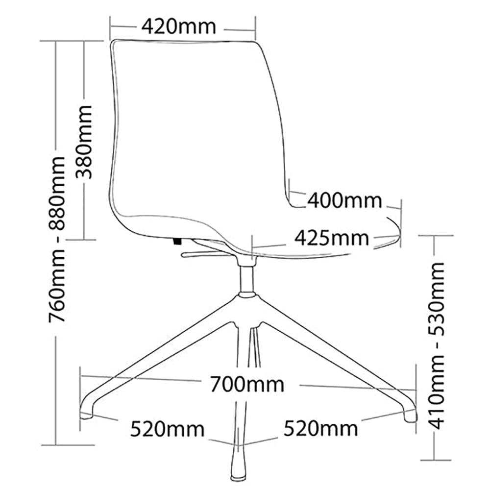 Pod Adjustable Height Upholster Visitor Chair