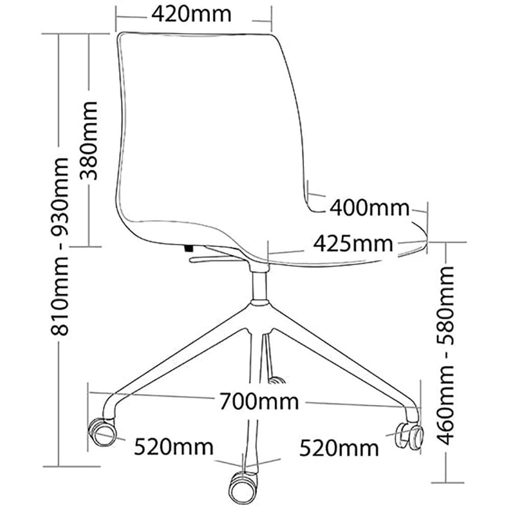 Pod Adjustable Height Visitor Chair with Castors