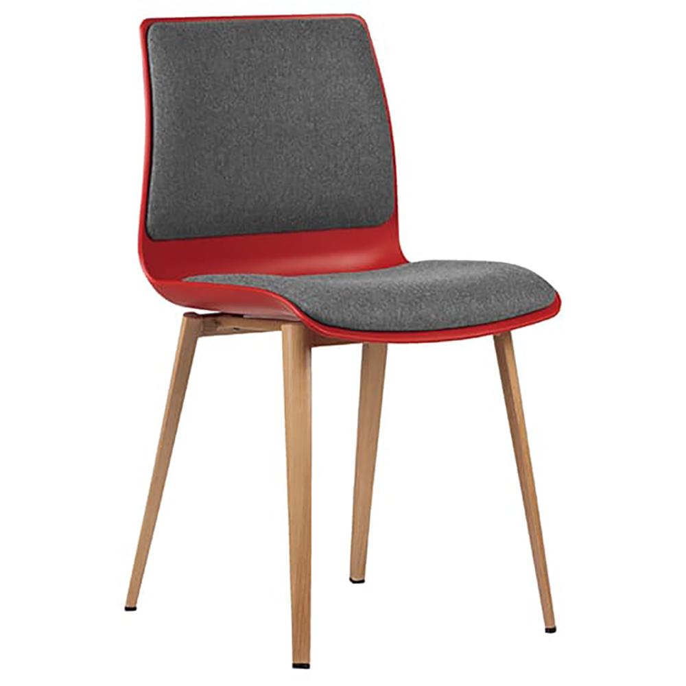 Pod 4 Leg Aluminium Timber Frame Upholster Visitor Chair