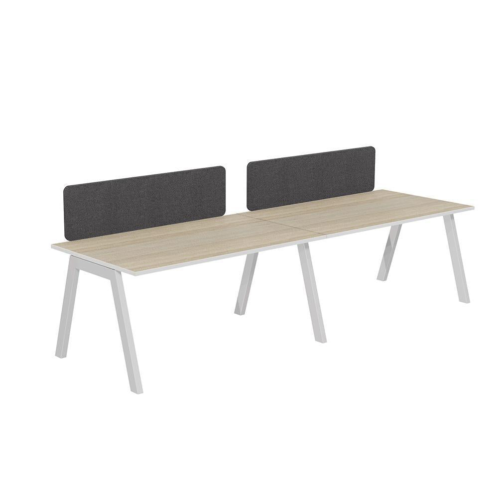 Vista Single Sided 2 Person Premium Workstation with Optic Screen