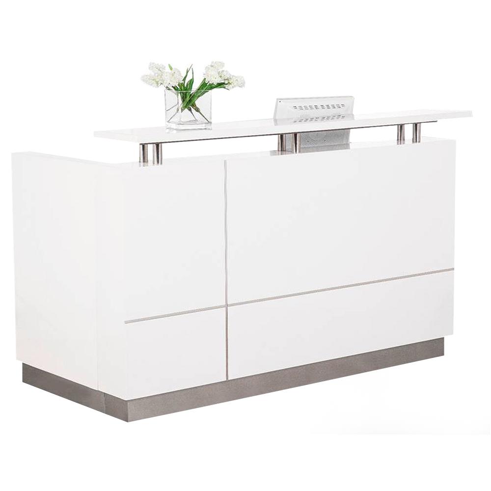 Hugo Gloss White Reception Counter