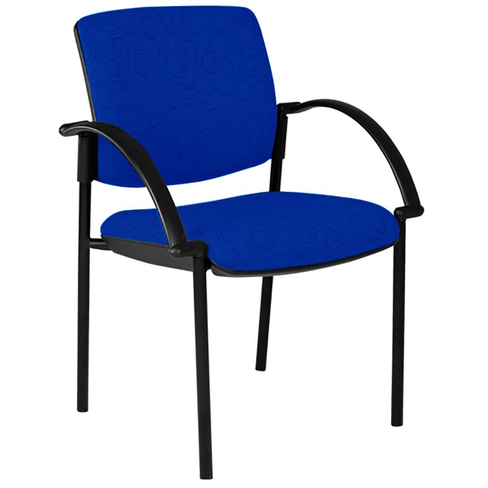 Maxi 4 Leg Black Frame Visitor Chair with Arms