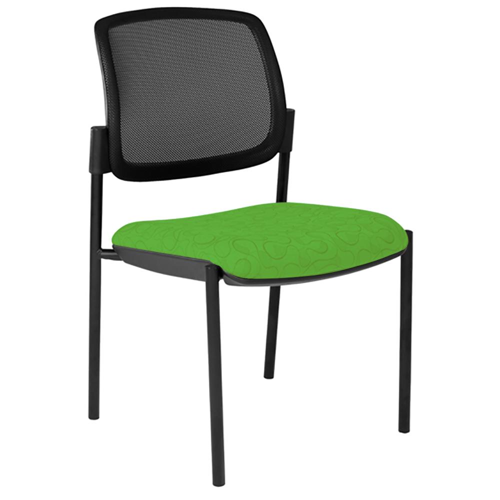 Maxi 4 Leg Mesh Back Black Frame Visitor Chair