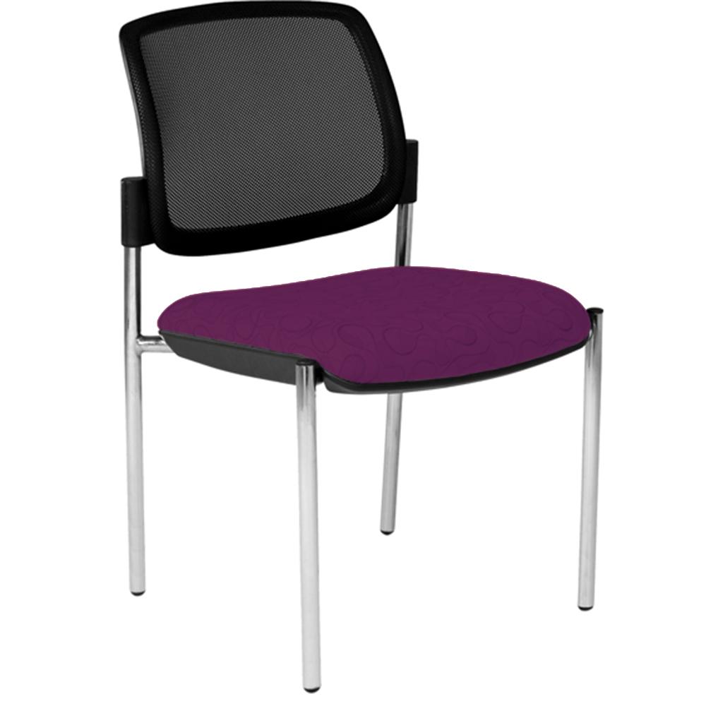 Maxi 4 Leg Mesh Back White Frame Visitor Chair