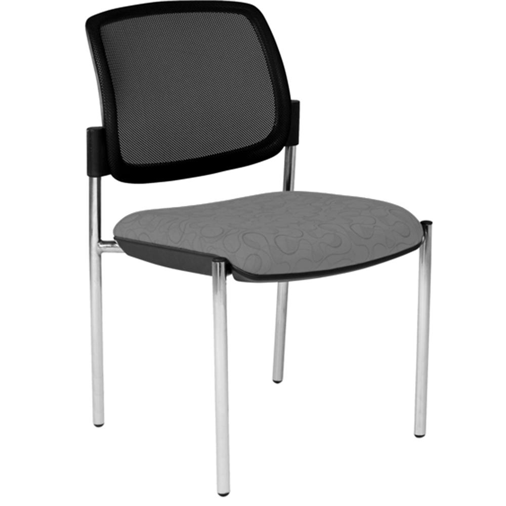 Maxi 4 Leg Mesh Back White Frame Visitor Chair