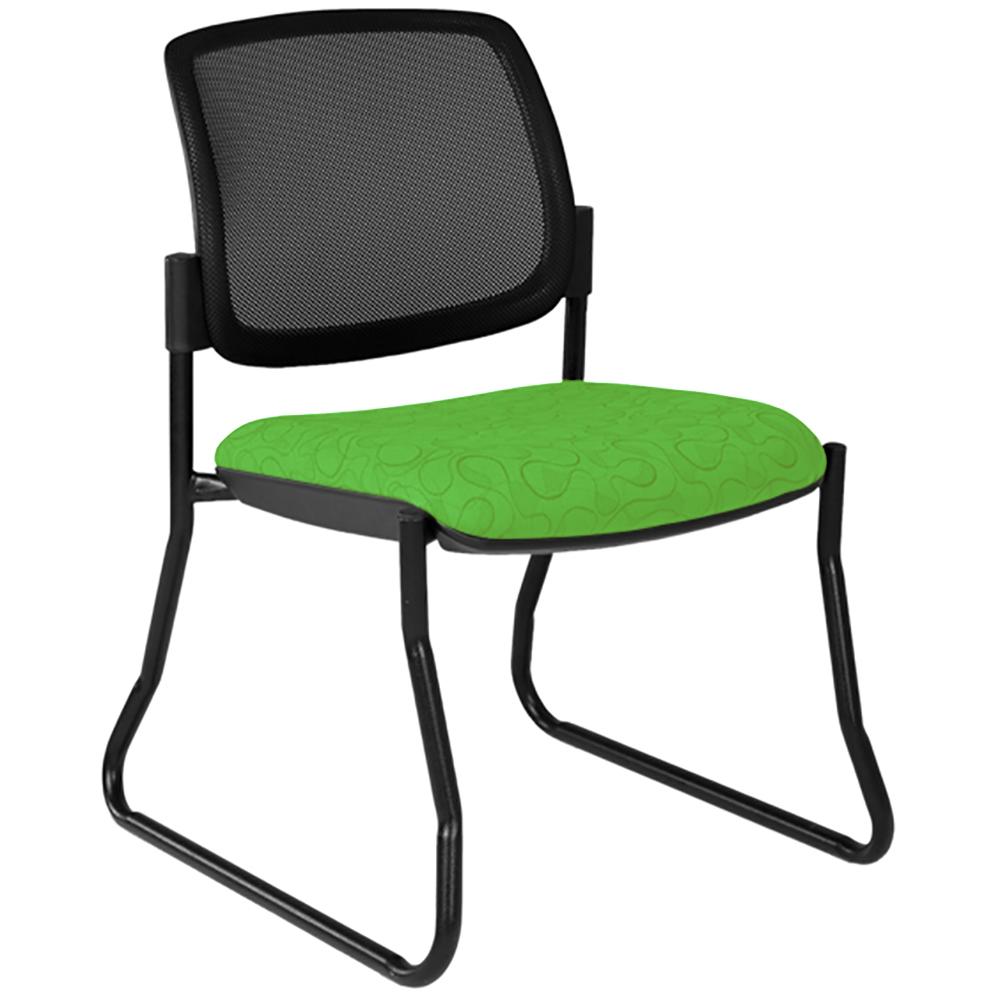 Maxi Sled Mesh Back Black Frame Visitor Chair