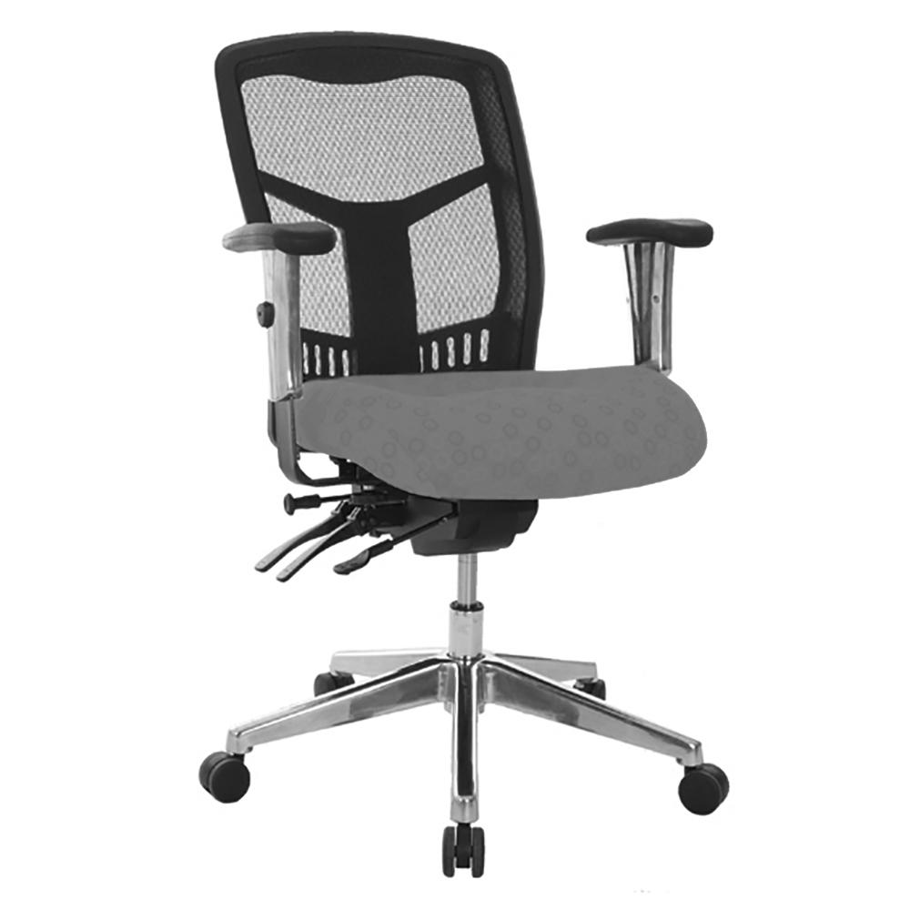 Multi Mesh Mid Back Office Chair with Arms