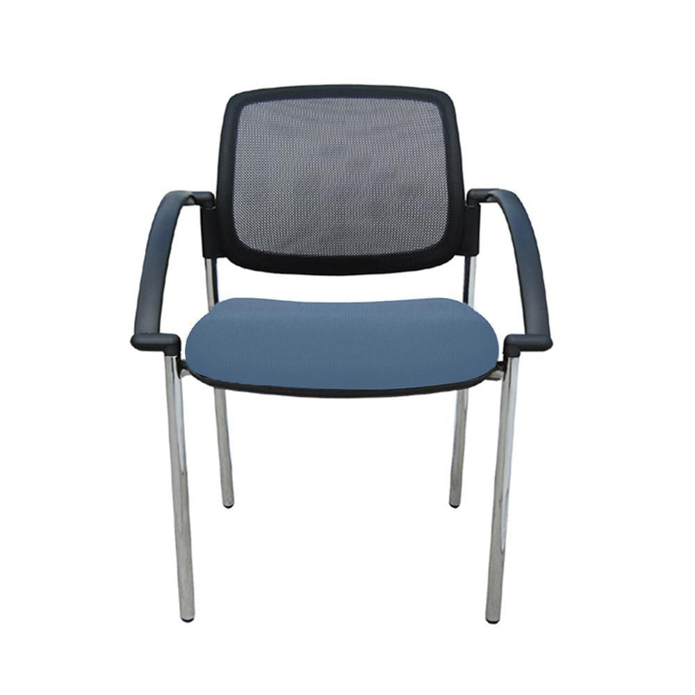 Titanium Mesh Back Chair with Arms