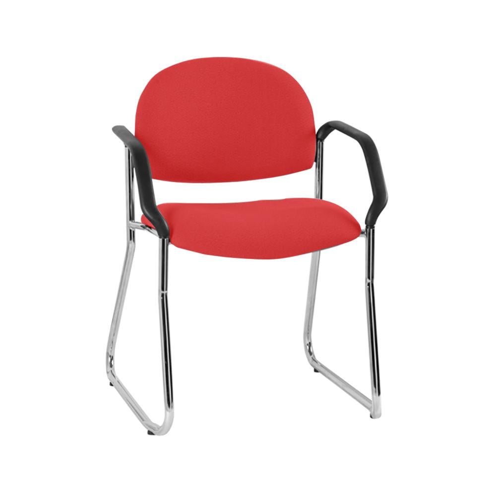 Vera Chrome Sled Base Chair with Arms