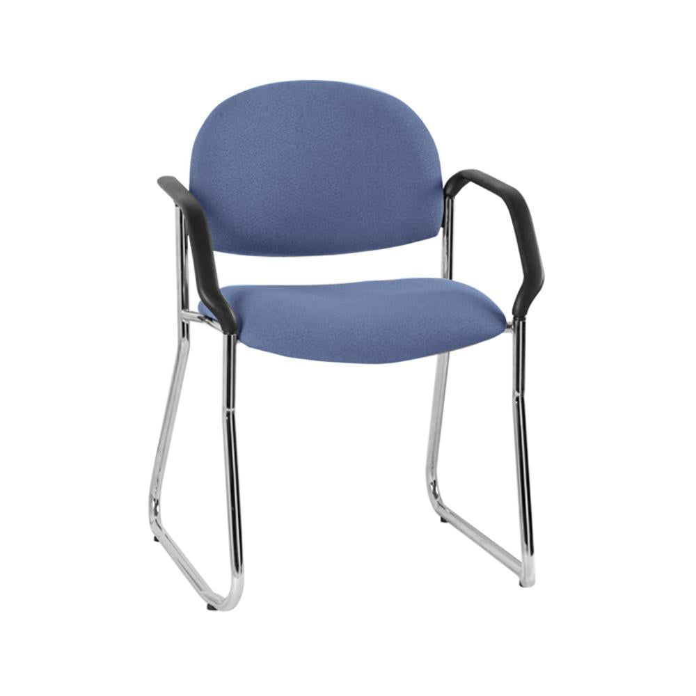 Vera Chrome Sled Base Chair with Arms