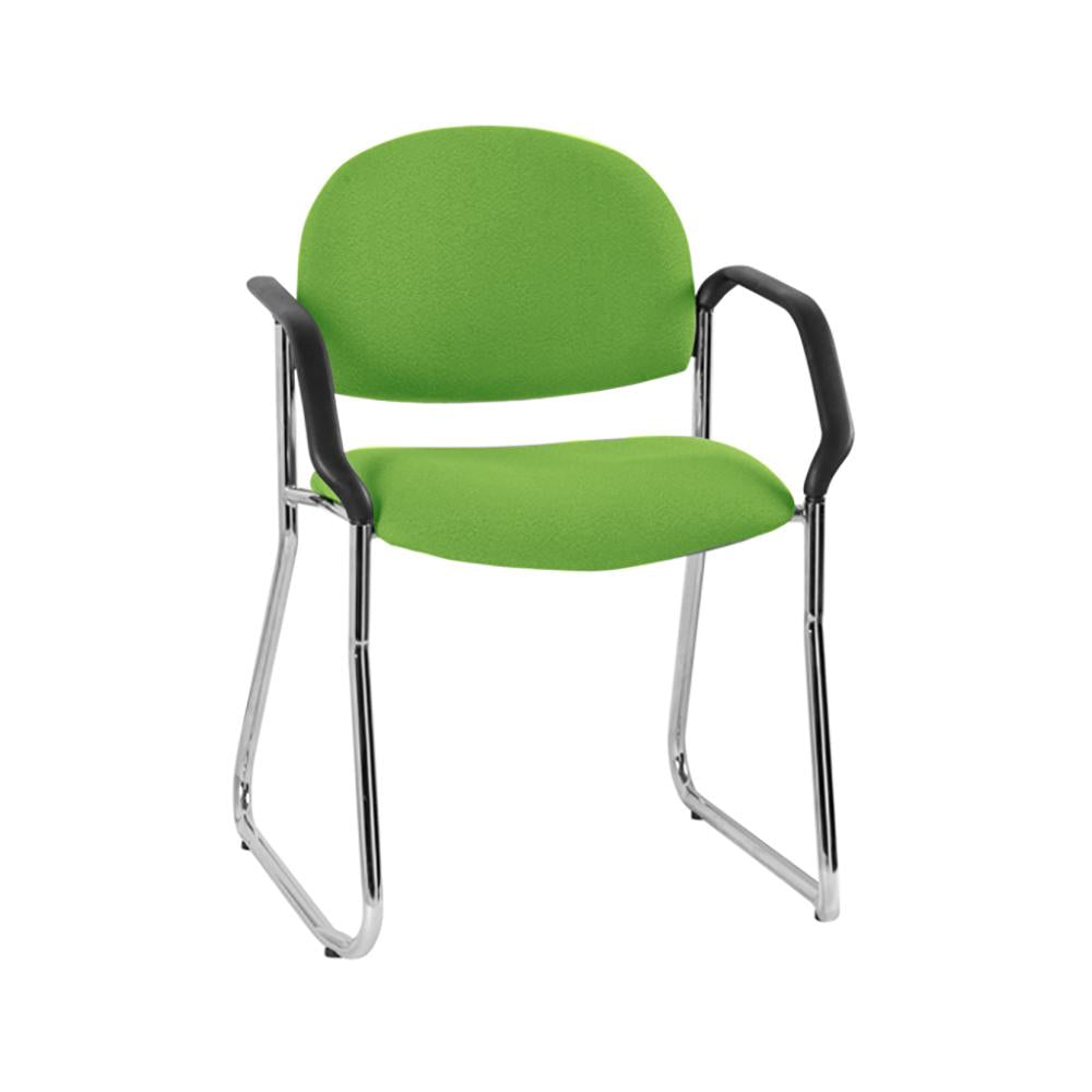 Vera Chrome Sled Base Chair with Arms