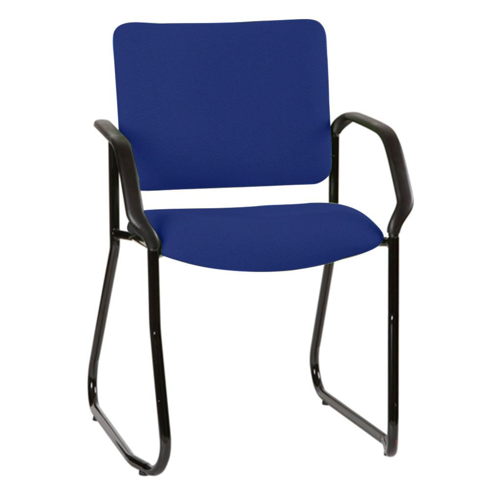 Vera Sled High Back Visitor Chair with Arms