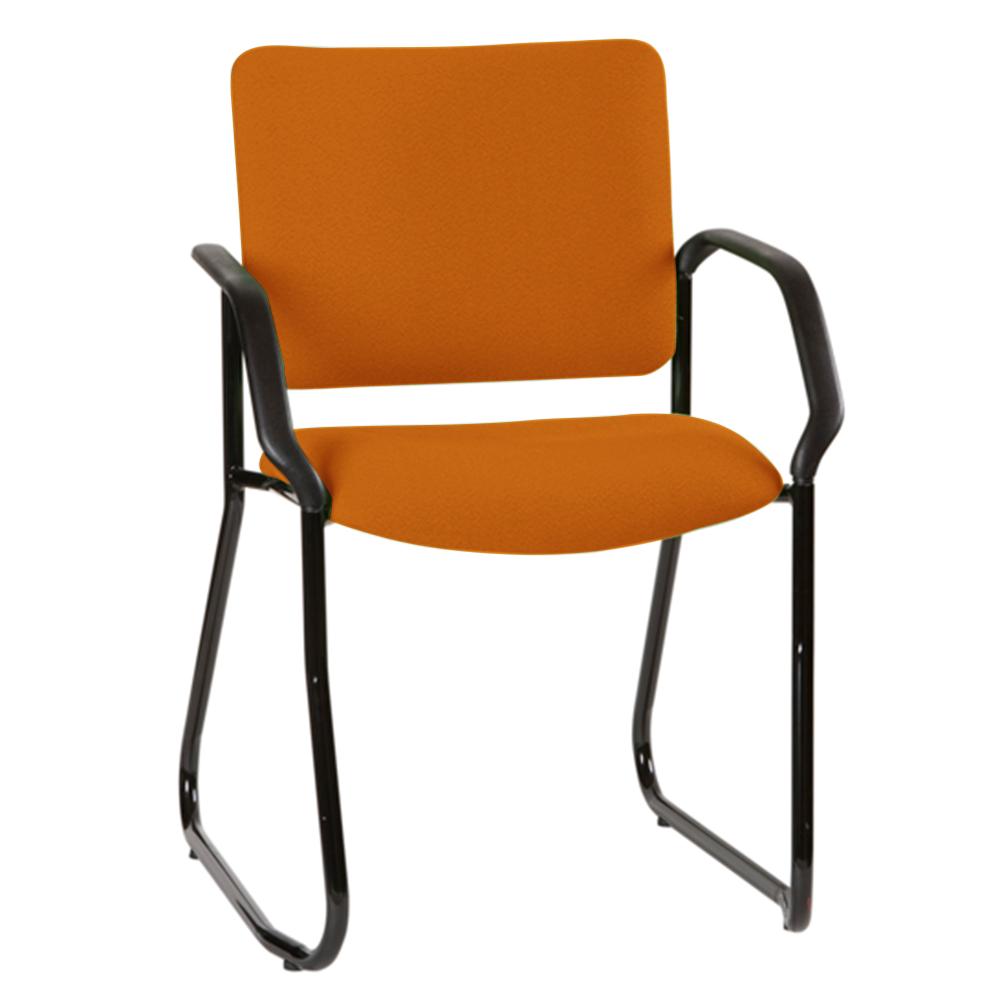 Vera Sled High Back Visitor Chair with Arms