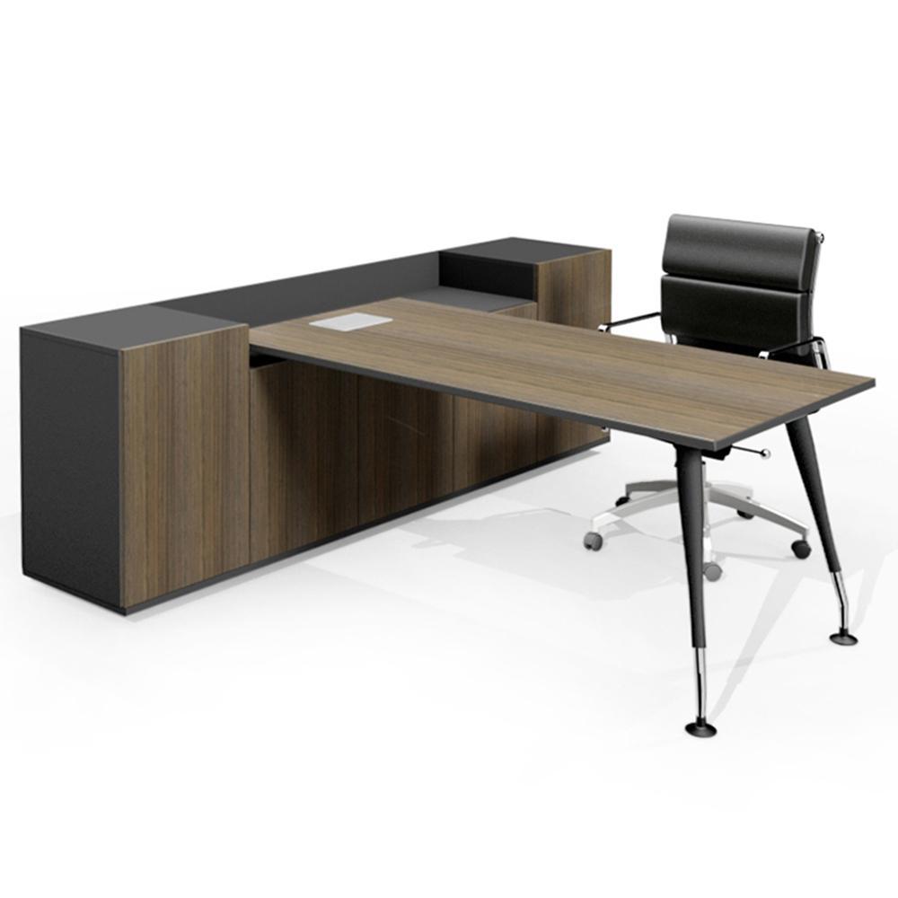 Leto 2 Tone Black Base Executive Storage Premium Desk
