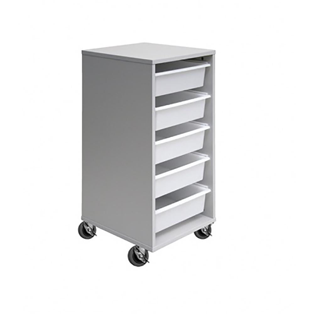 Mobile Tote 5 Box Melamine Premium Trolley
