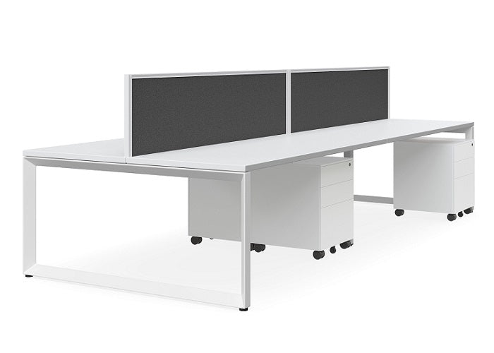 Forum 6 Person Linear Workstation with Tek 30 Screen