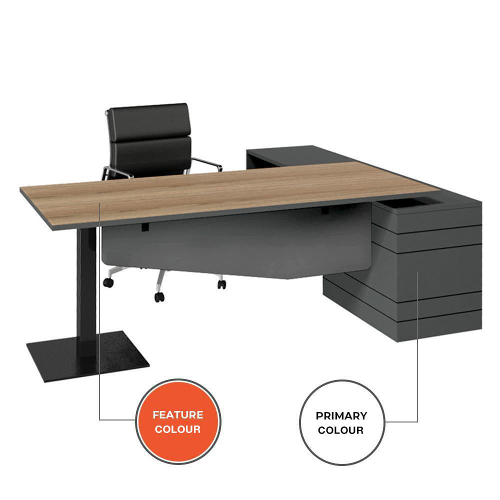 Geo Scope Black Base Premium Executive Desk