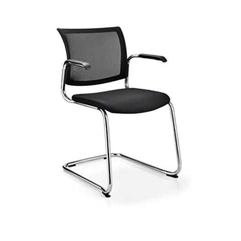 M101 Mesh Back Cantilever Chair with Arms