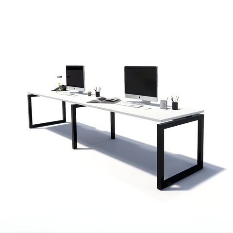 Gen O 2 Person Side by Side Black Frame Office Workstation