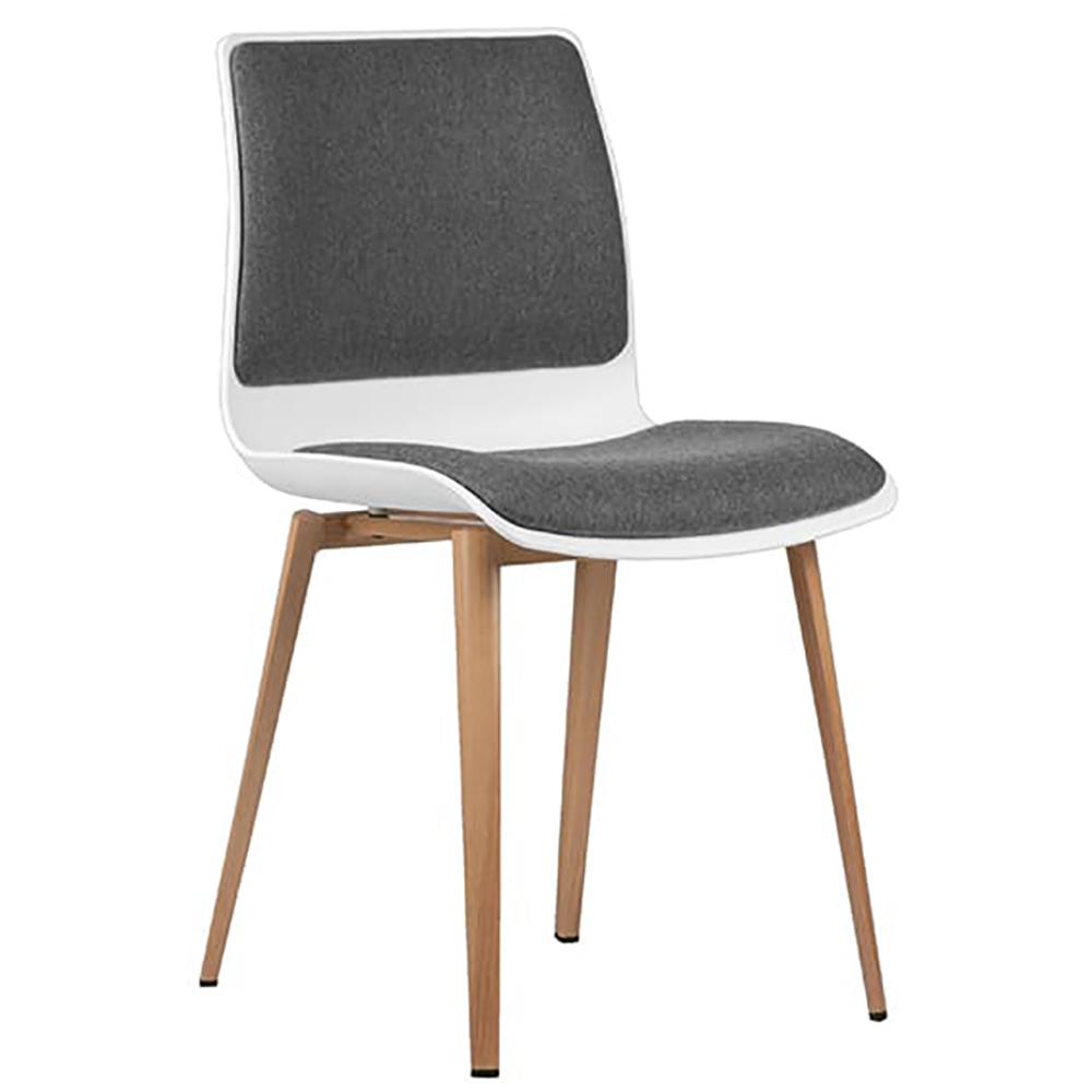 Pod 4 Leg Aluminium Timber Frame Upholster Visitor Chair