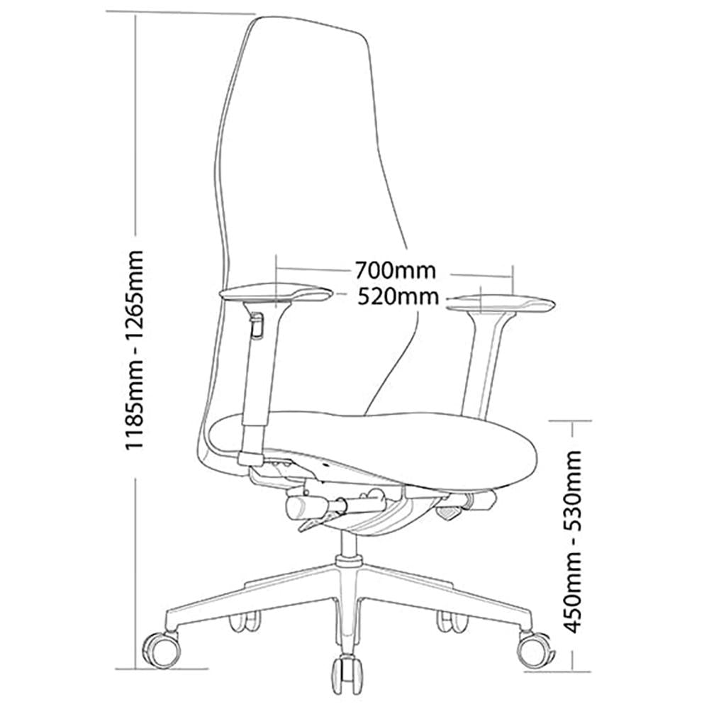 Porto High Back Office Chair with Arms