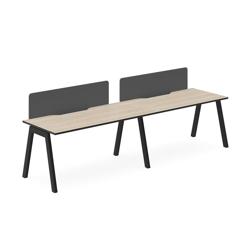 Vista Single Sided 2 Person Premium Workstation with Optic Screen