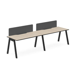 Vista Single Sided 2 Person Premium Workstation with Optic Screen