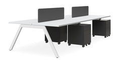 Vista 4 Person Workstation with Optic Screen