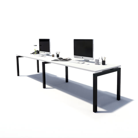 Gen Y 2 Person Side by Side Black Frame Office Workstation