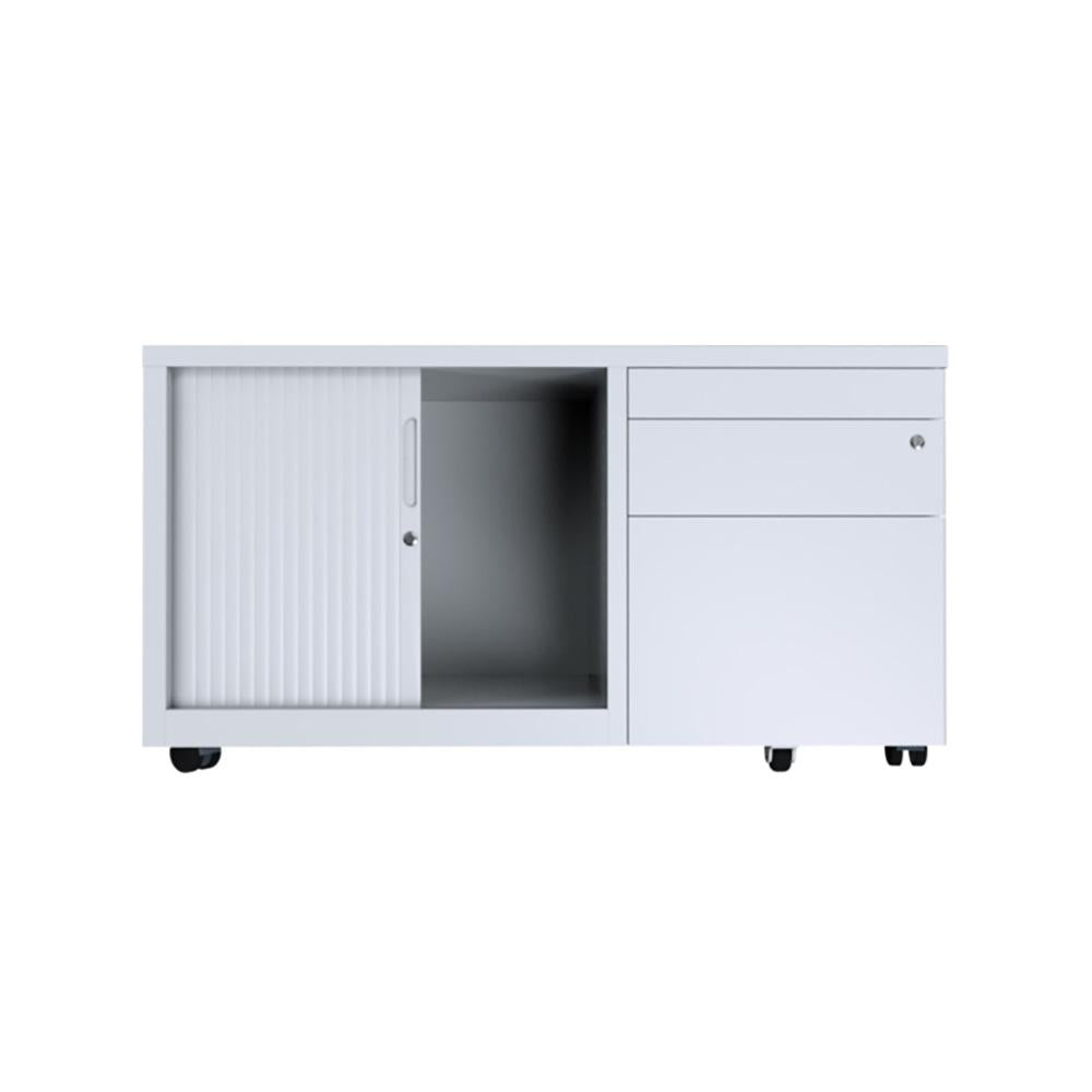 Ausfile 3 Drawer Tambour Caddy with 1 Shelf