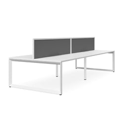 Forum Double Sided 4 Person Premium Office Workstation with 500H Tek Screen