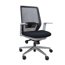 Glamour White Frame Mesh Office Chair