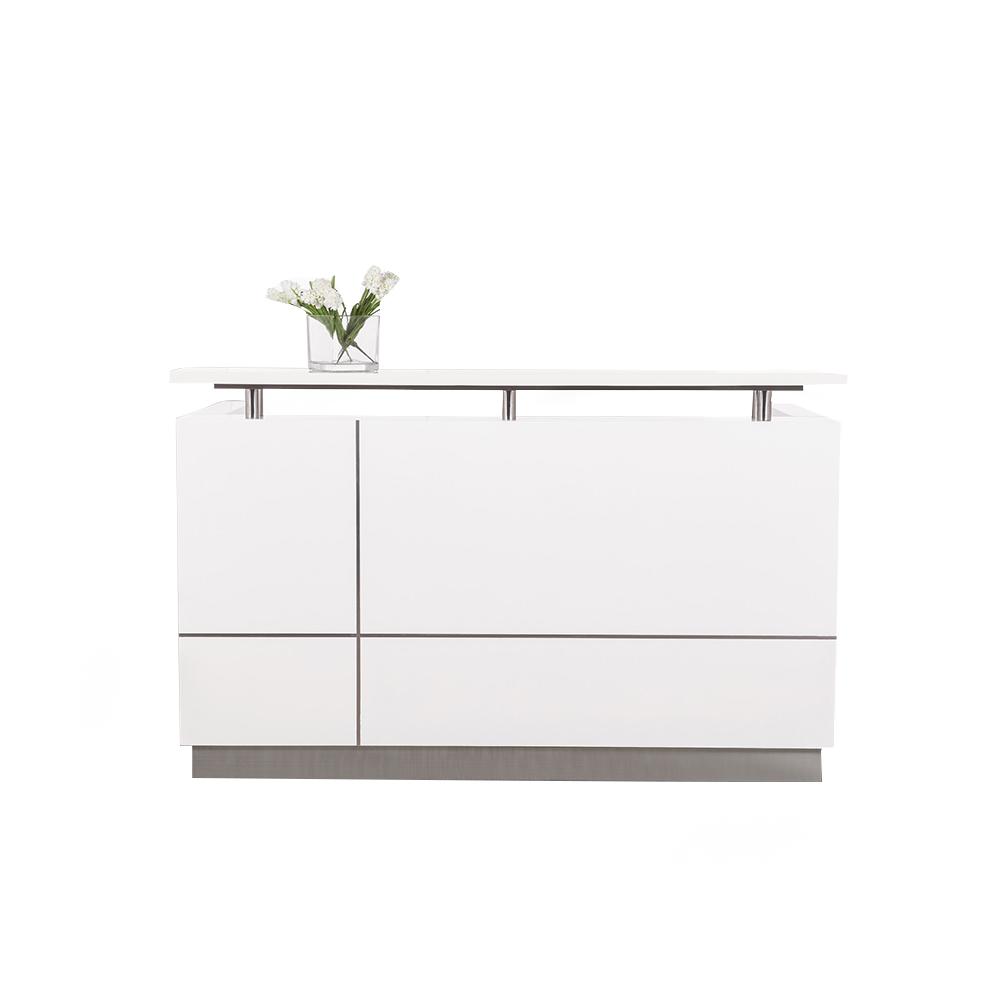 Hugo Gloss White Reception Counter