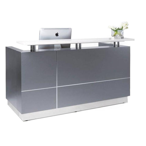 Hugo Metallic Grey Reception Counter