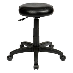 State Black Vinyl Stool