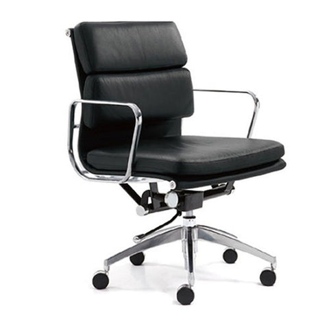 Manta Office Chair in Black Leather