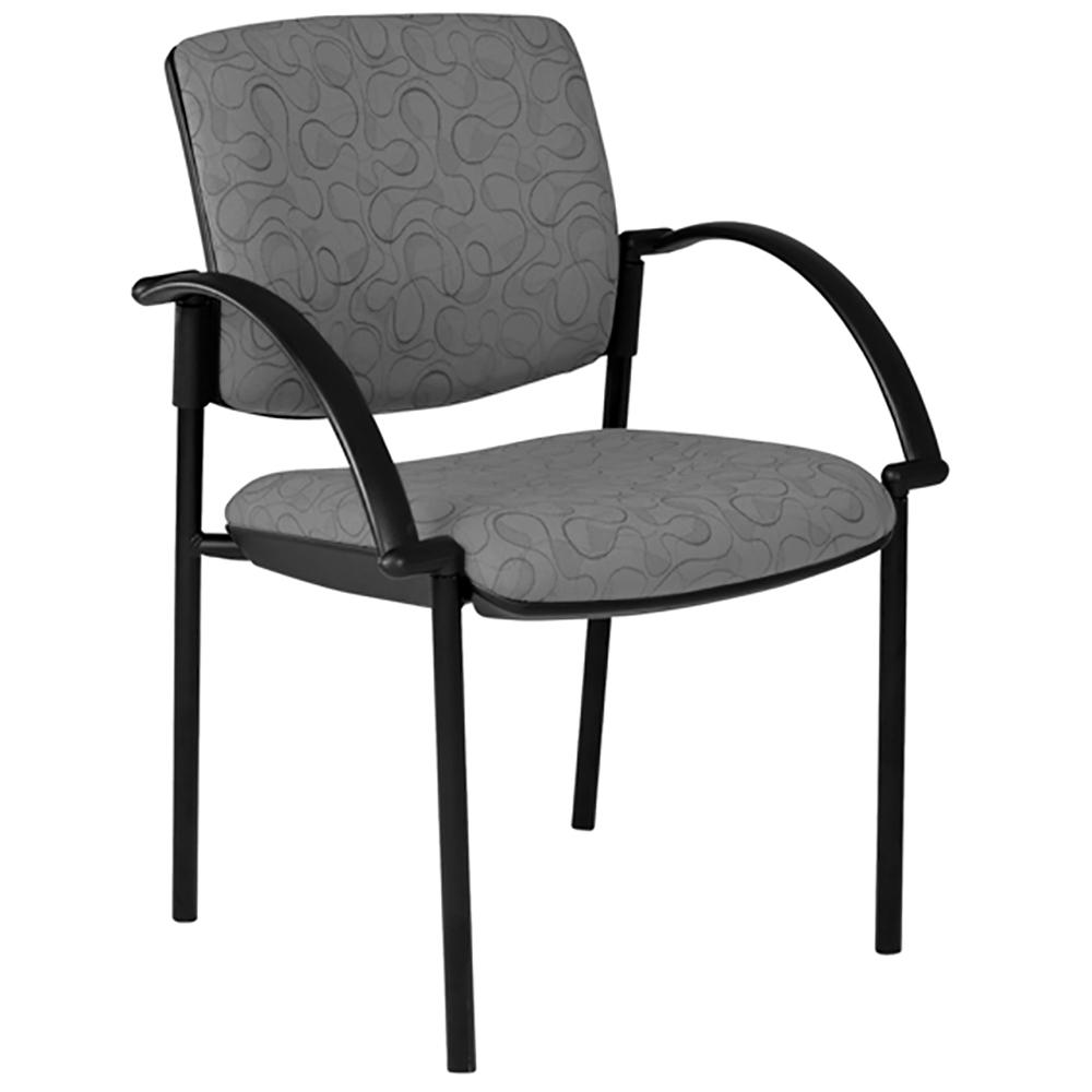 Maxi 4 Leg Black Frame Visitor Chair with Arms