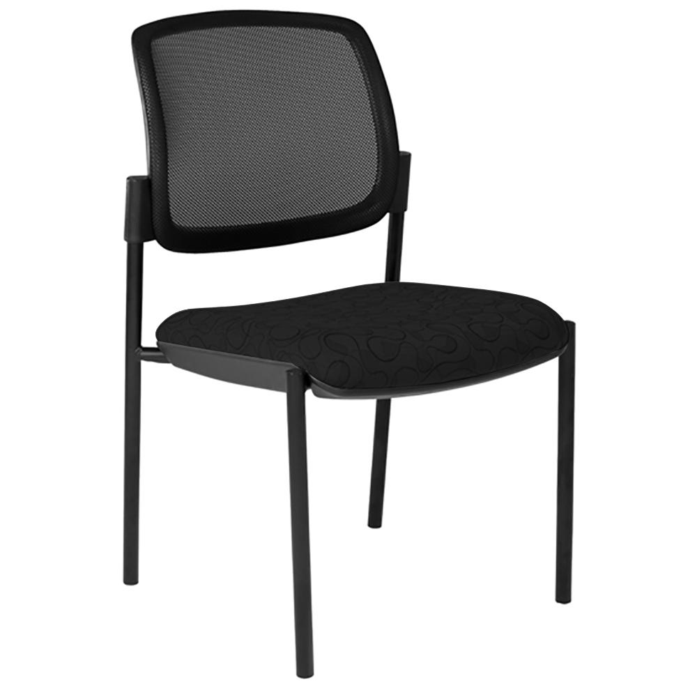 Maxi 4 Leg Mesh Back Black Frame Visitor Chair