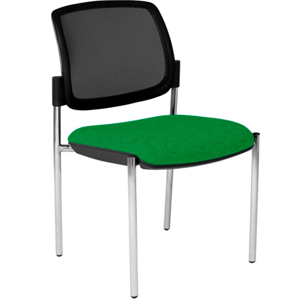 Maxi 4 Leg Mesh Back White Frame Visitor Chair