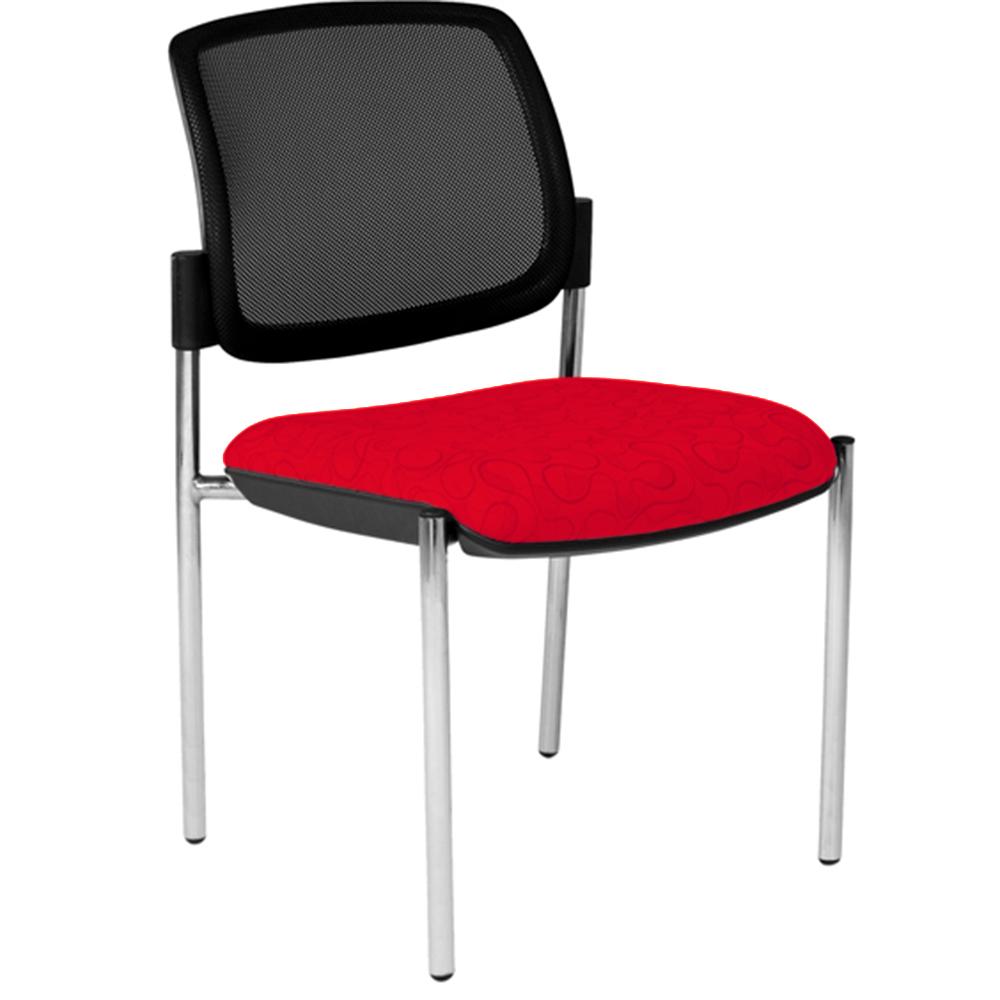 Maxi 4 Leg Mesh Back White Frame Visitor Chair