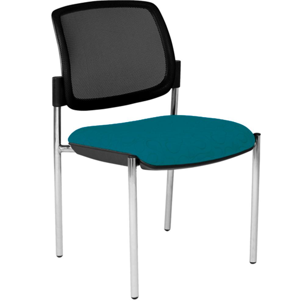 Maxi 4 Leg Mesh Back White Frame Visitor Chair