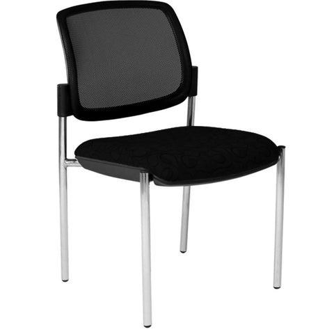 Maxi 4 Leg Mesh Back White Frame Visitor Chair