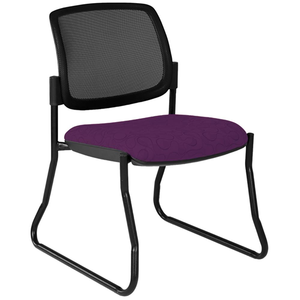 Maxi Sled Mesh Back Black Frame Visitor Chair