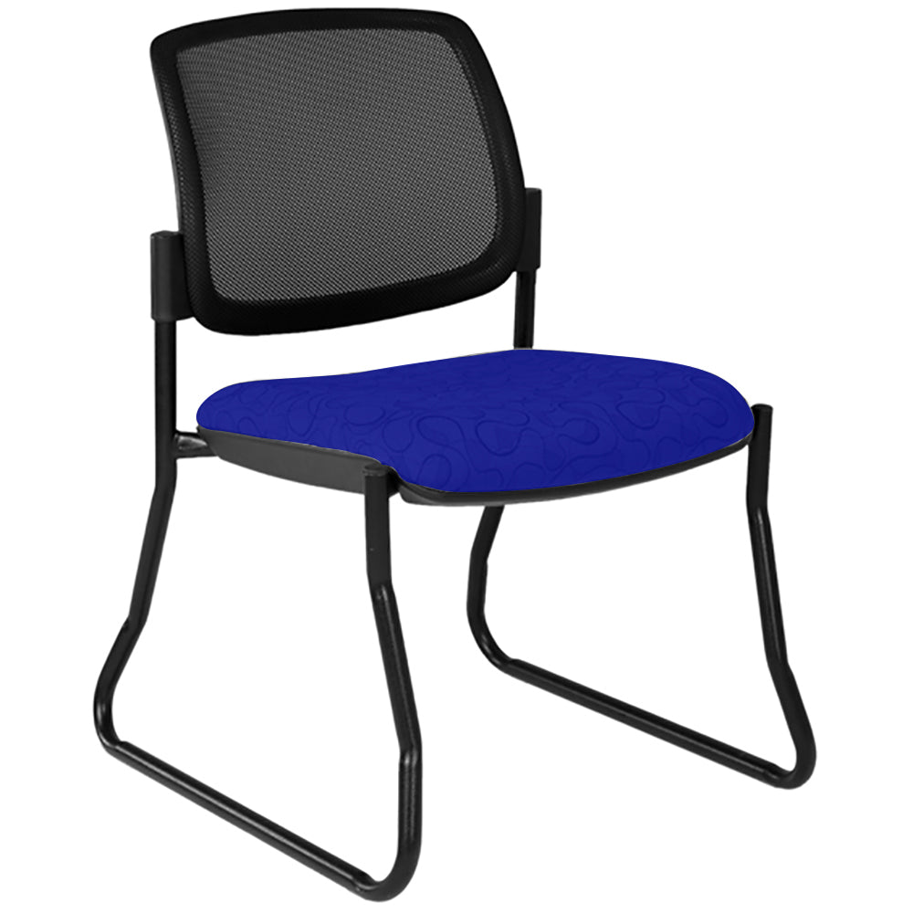 Maxi Sled Mesh Back Black Frame Visitor Chair