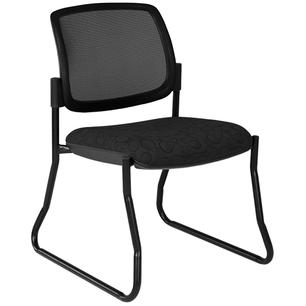Maxi Sled Mesh Back Black Frame Visitor Chair