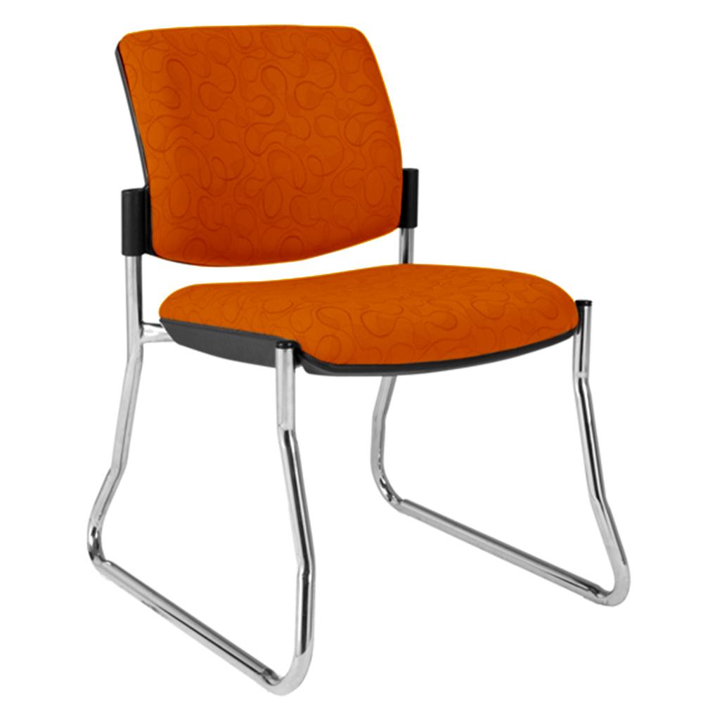 Maxi Sled White Frame Visitor Chair