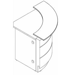 Polaris Low Corner Reception Counter