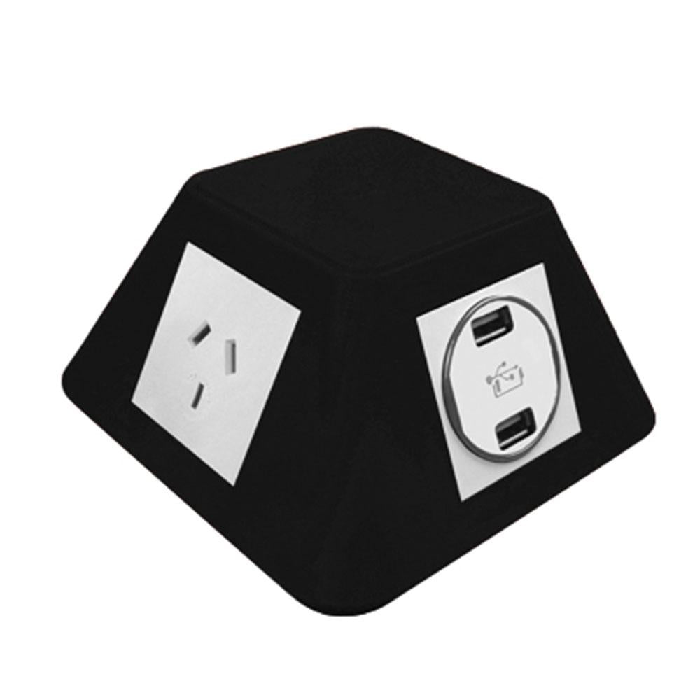 Pyramid On Desk 2 Switched 10A Socket Outlet