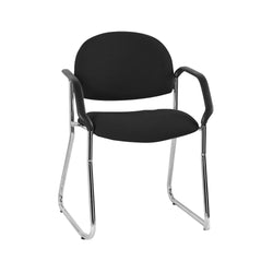 Vera Chrome Sled Base Chair with Arms
